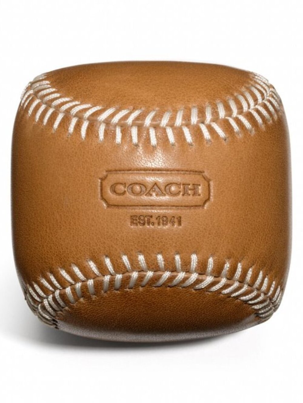 COACH Leather Baseball PAPERWEIGHT